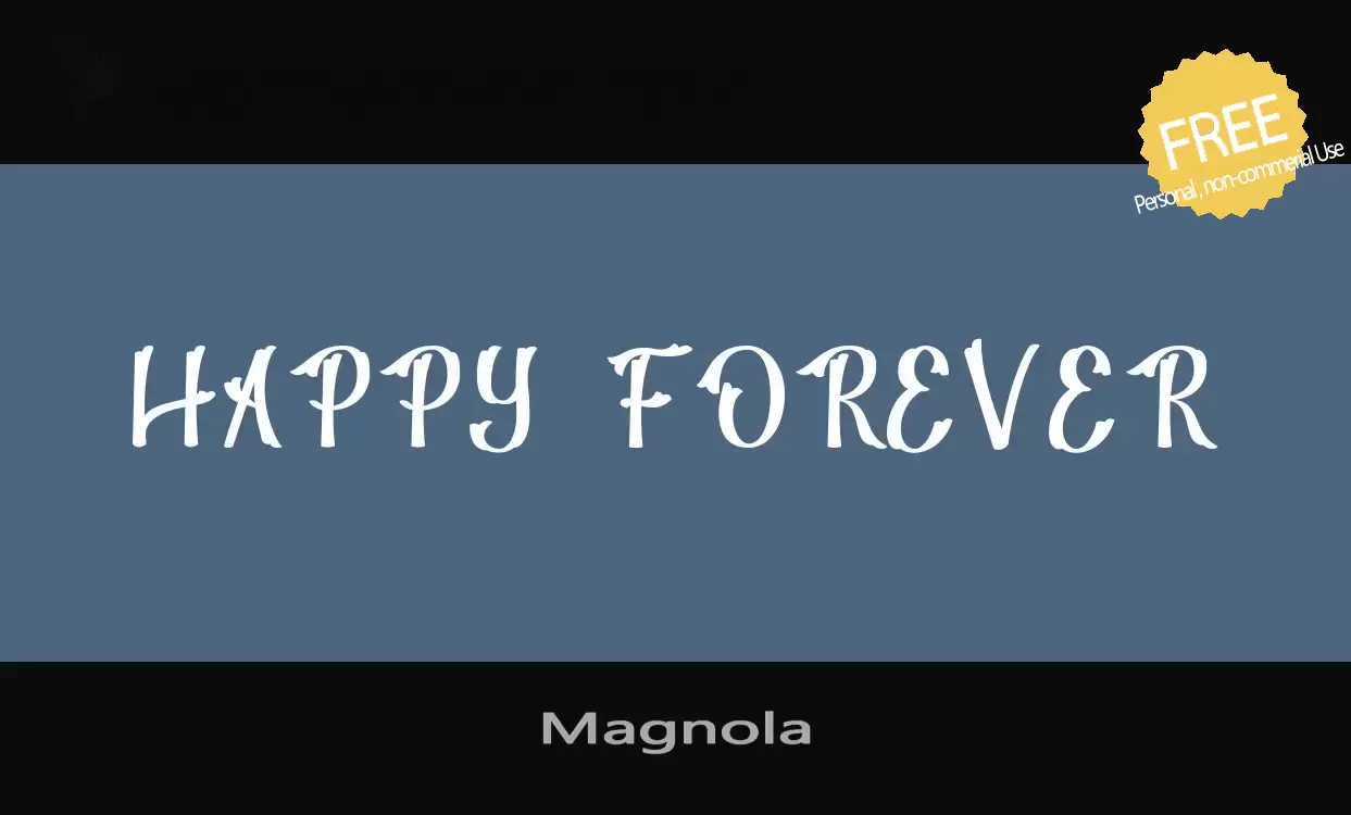 「Magnola」字体效果图