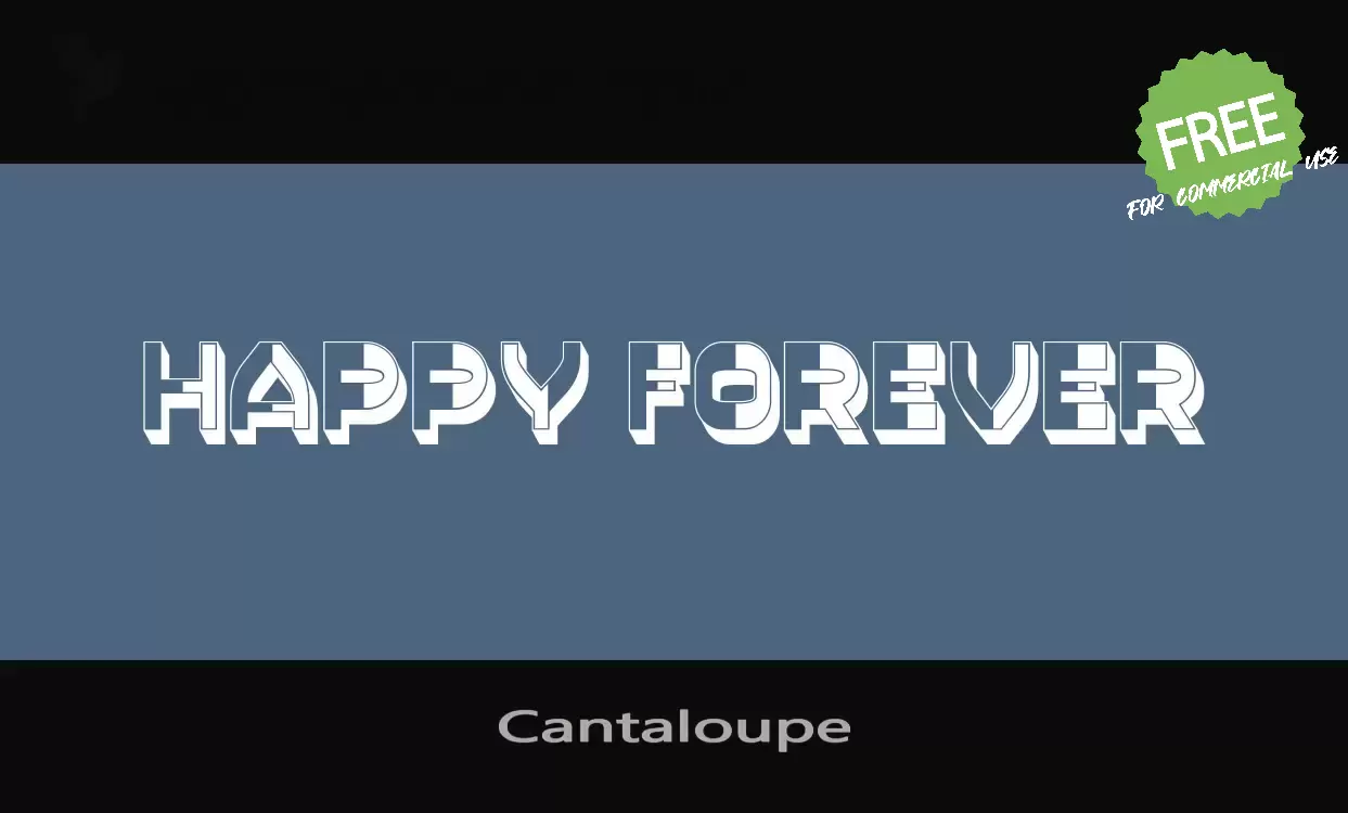 「Cantaloupe」字体效果图