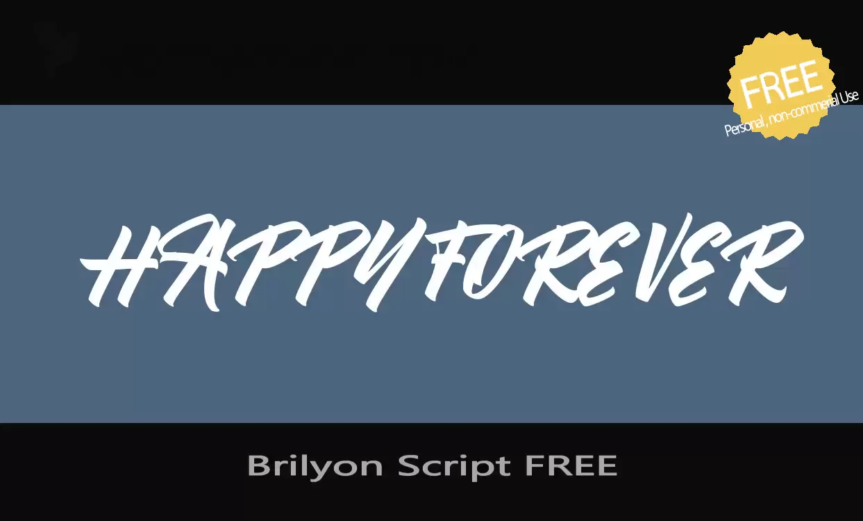 「Brilyon-Script-FREE」字体效果图