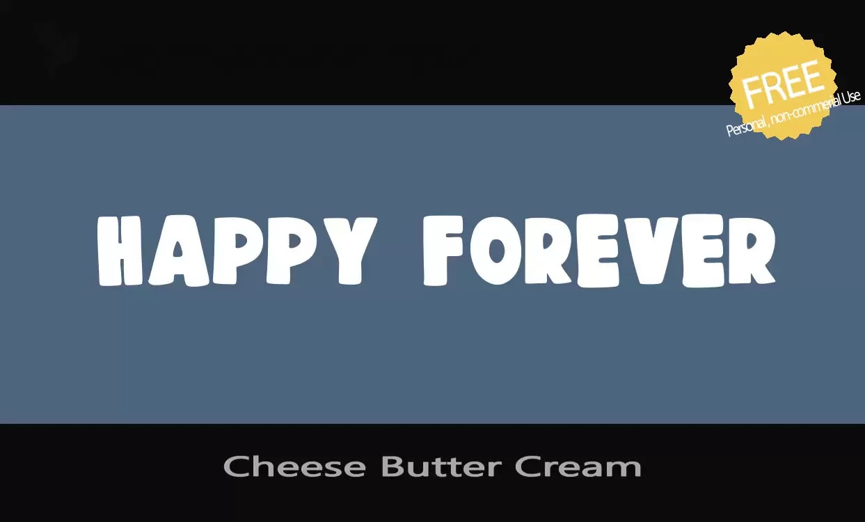 「Cheese-Butter-Cream」字体效果图