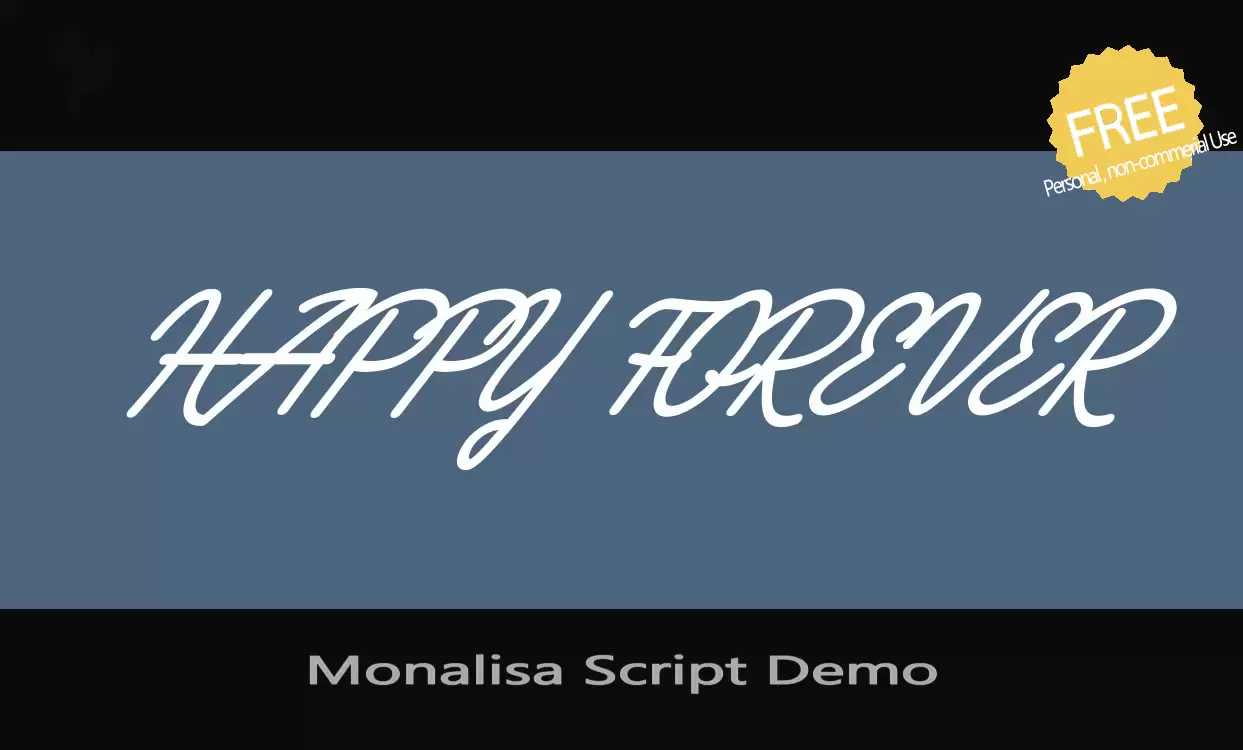 Font Sample of Monalisa-Script-Demo