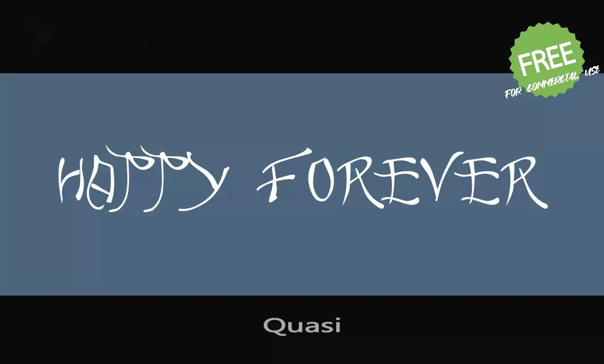 「Quasi」字体效果图