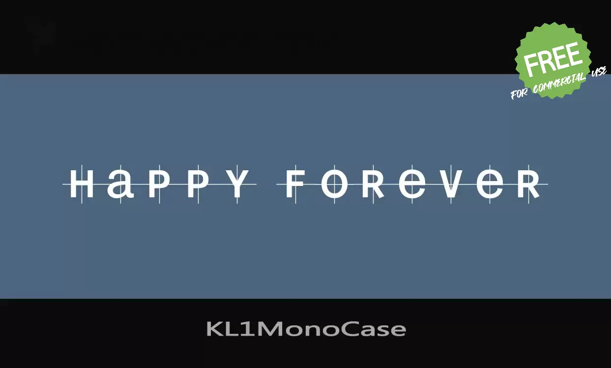 「KL1MonoCase」字体效果图