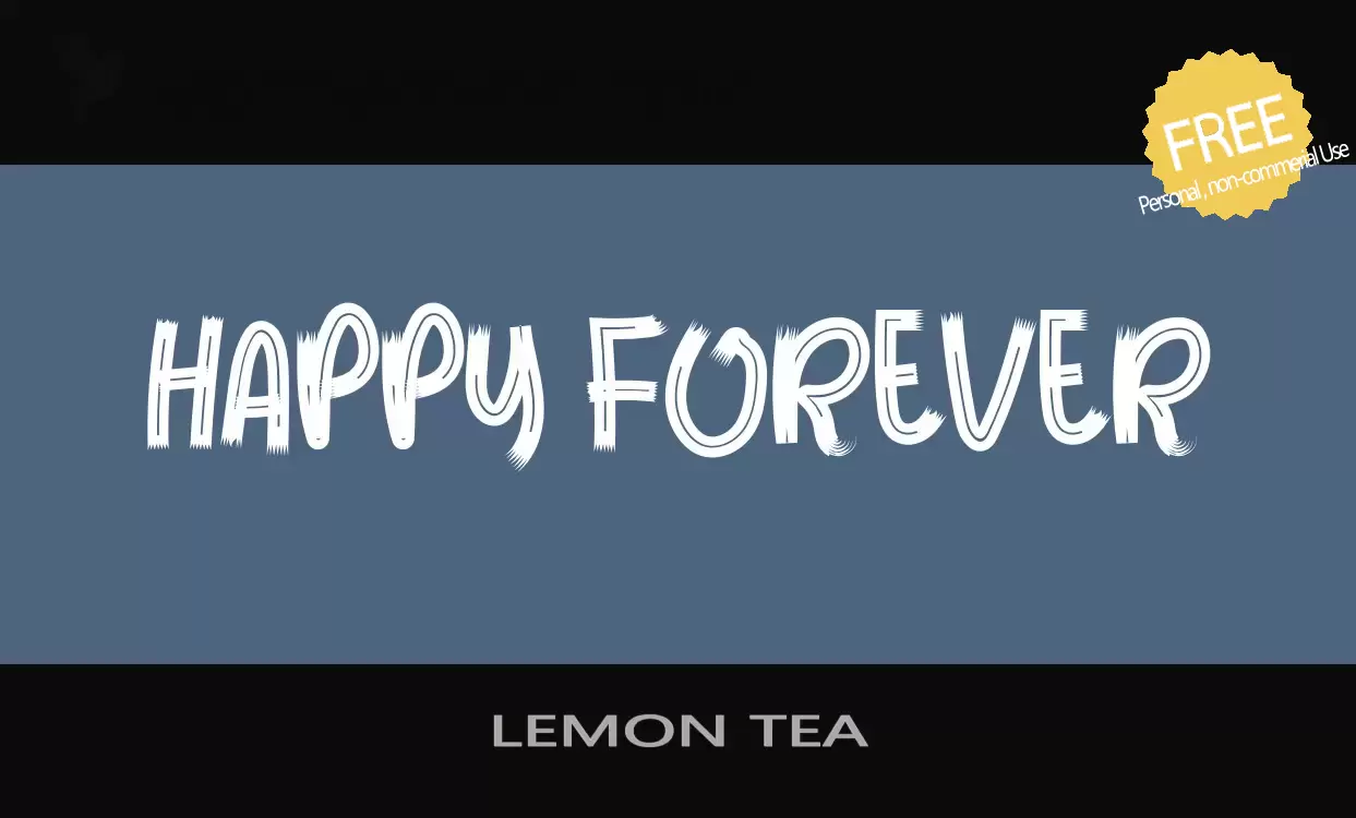 Font Sample of LEMON-TEA