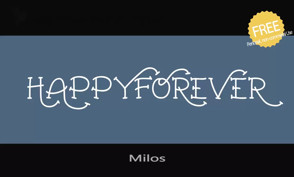 Font Sample of Milos