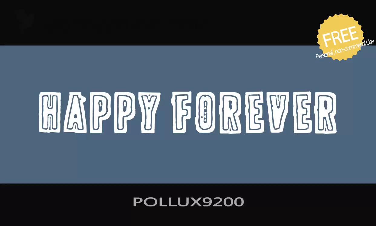 「POLLUX9200」字体效果图