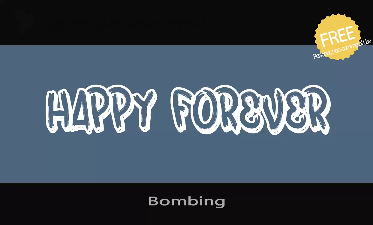 「Bombing」字体效果图