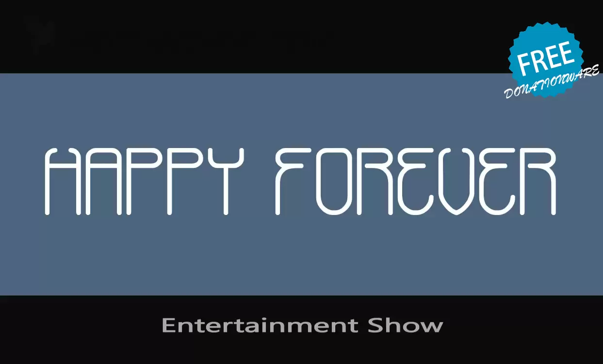 Font Sample of Entertainment-Show