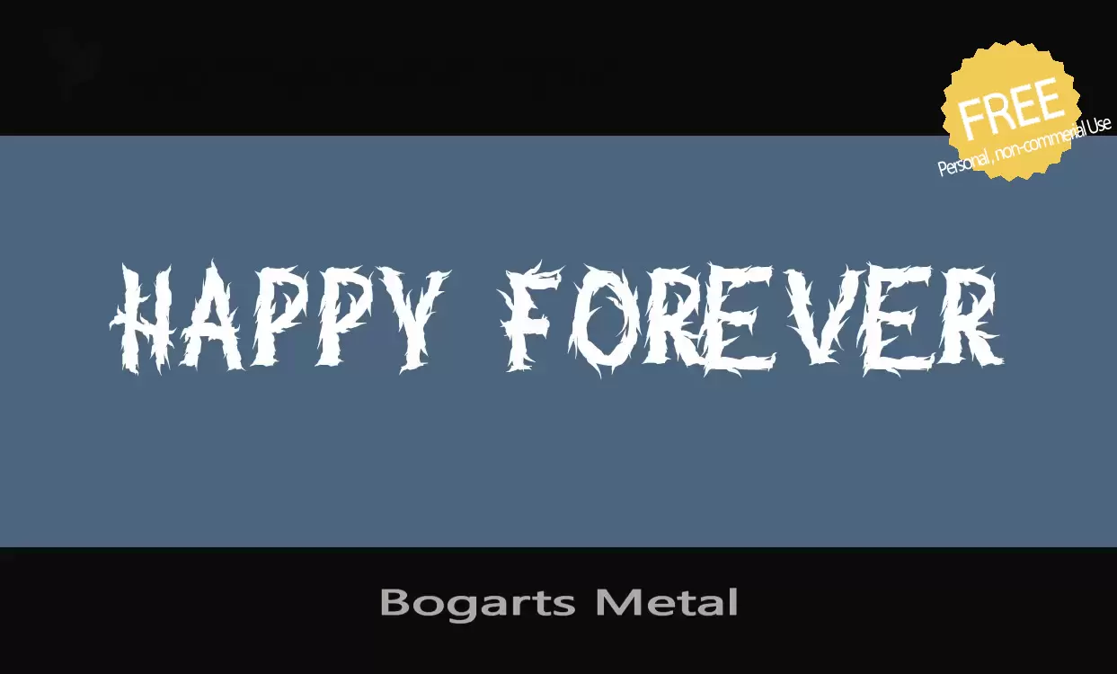 「Bogarts-Metal」字体效果图