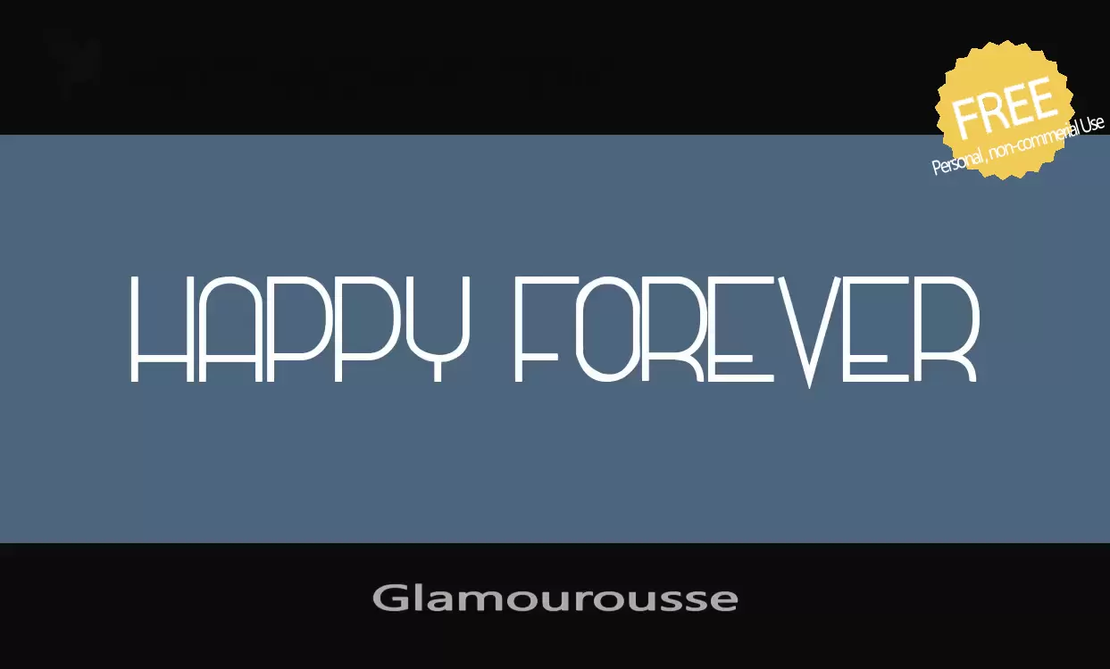 「Glamourousse」字体效果图