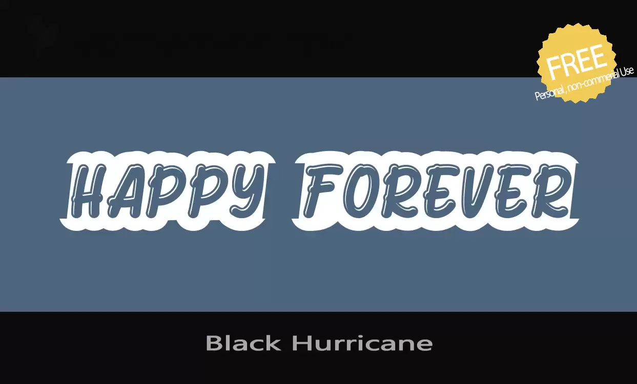 「Black-Hurricane」字体效果图