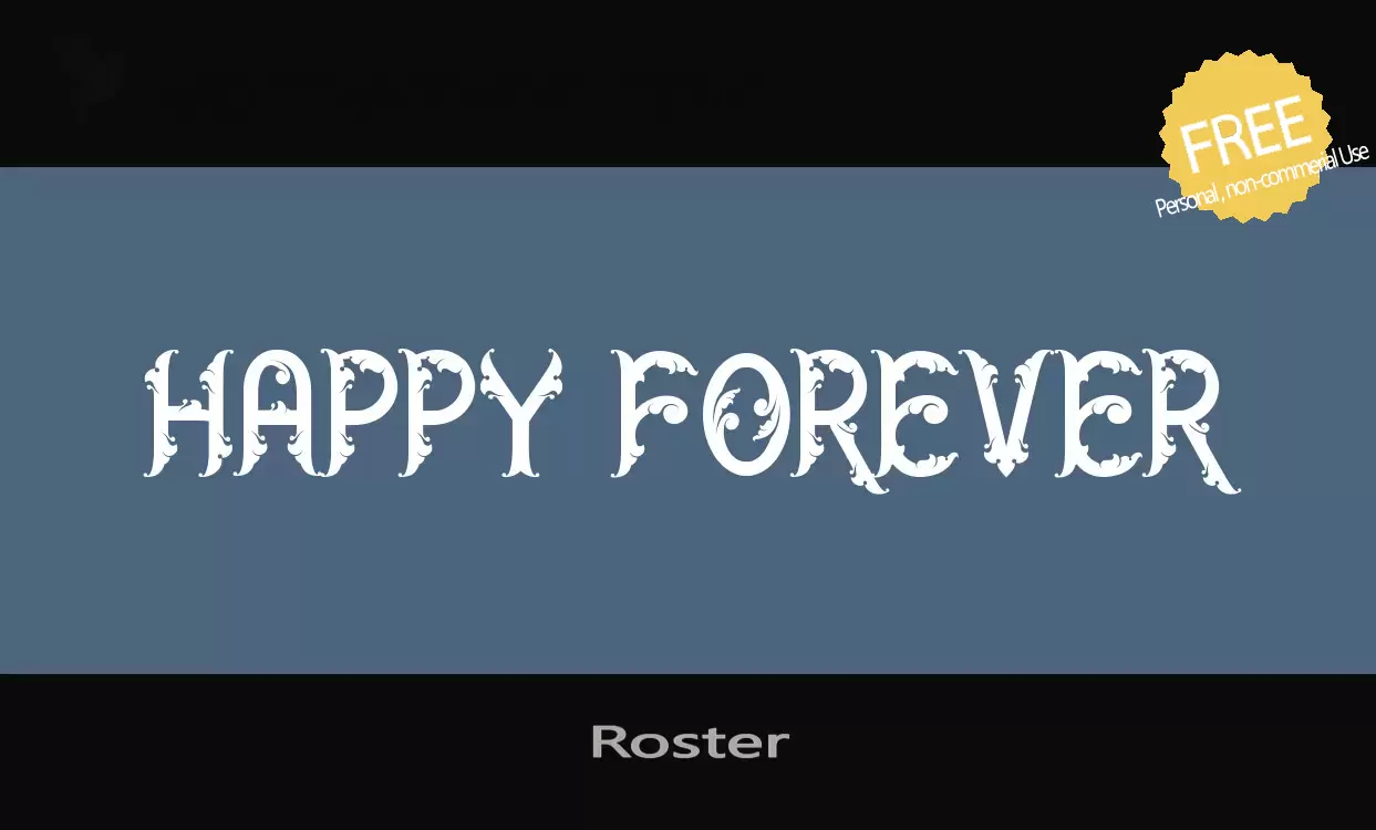 Font Sample of Roster