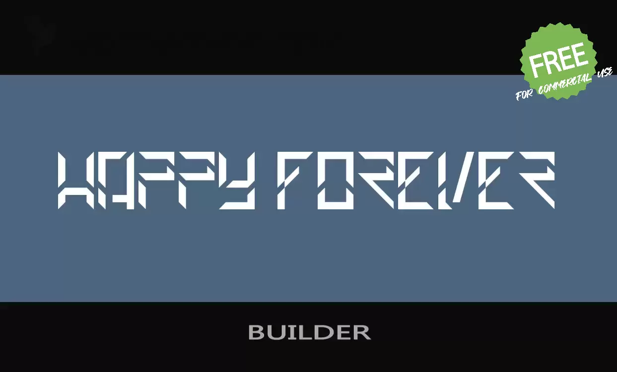 「BUILDER」字体效果图