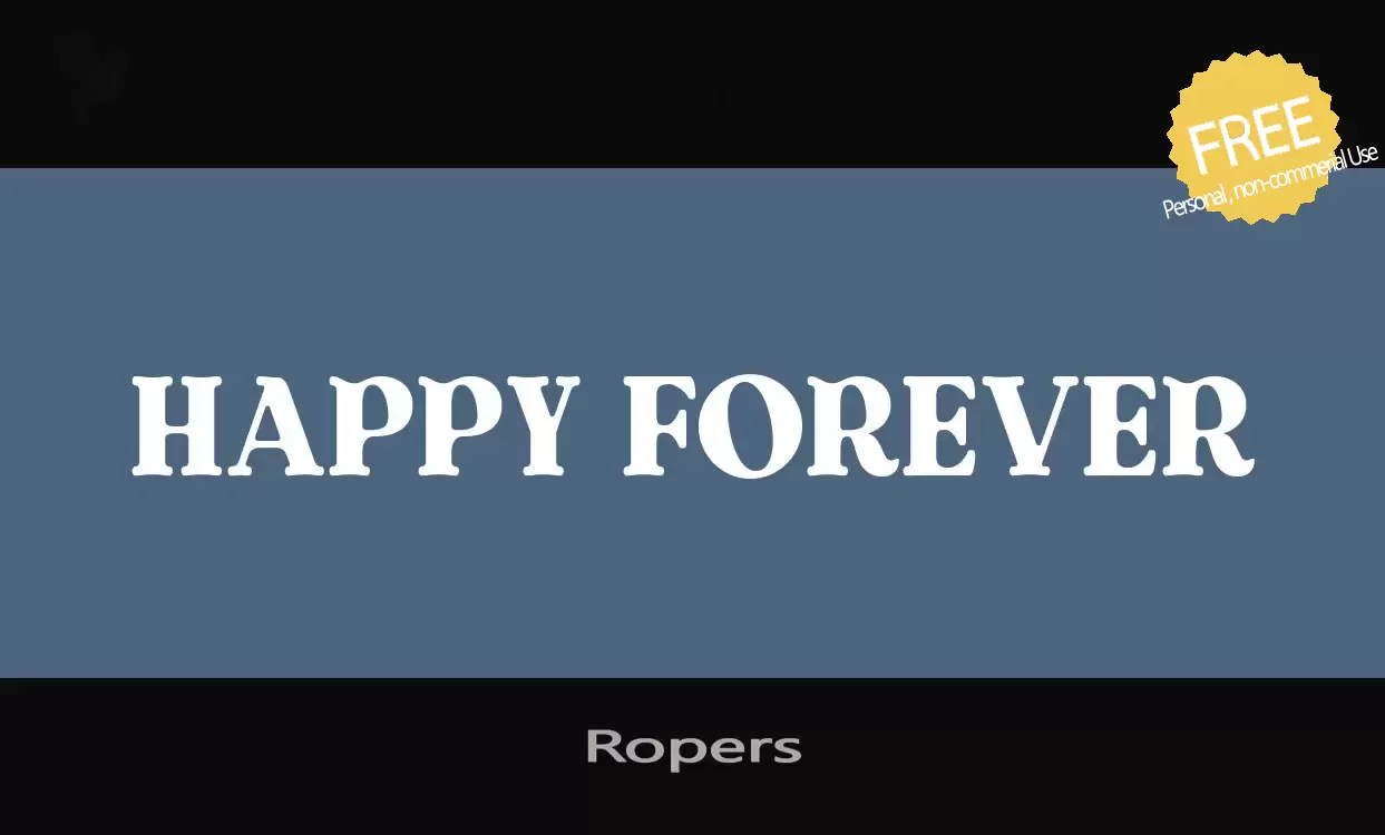 「Ropers」字体效果图