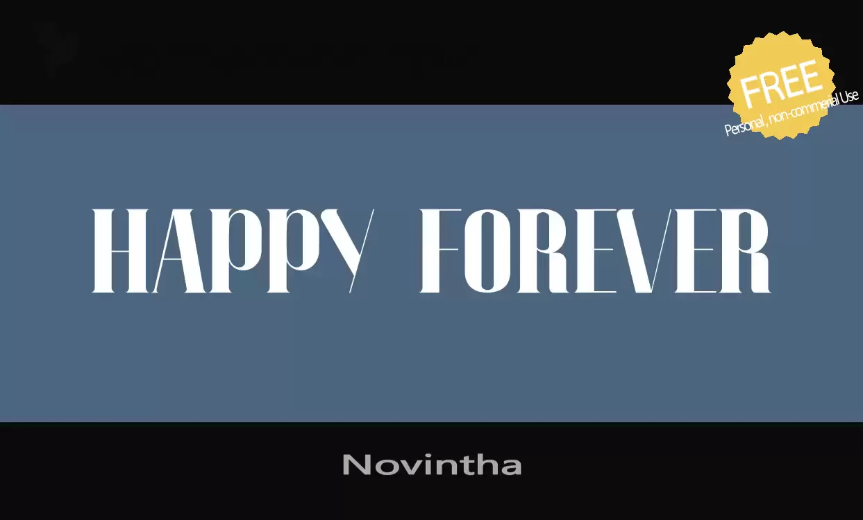 Font Sample of Novintha