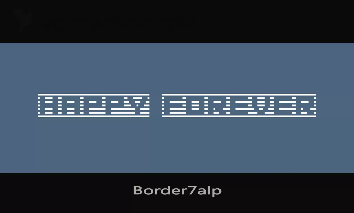 「Border7alp」字体效果图