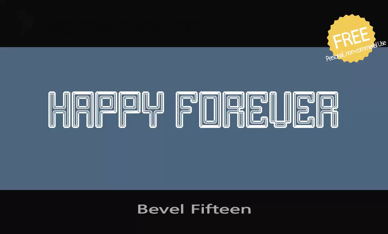 「Bevel-Fifteen」字体效果图