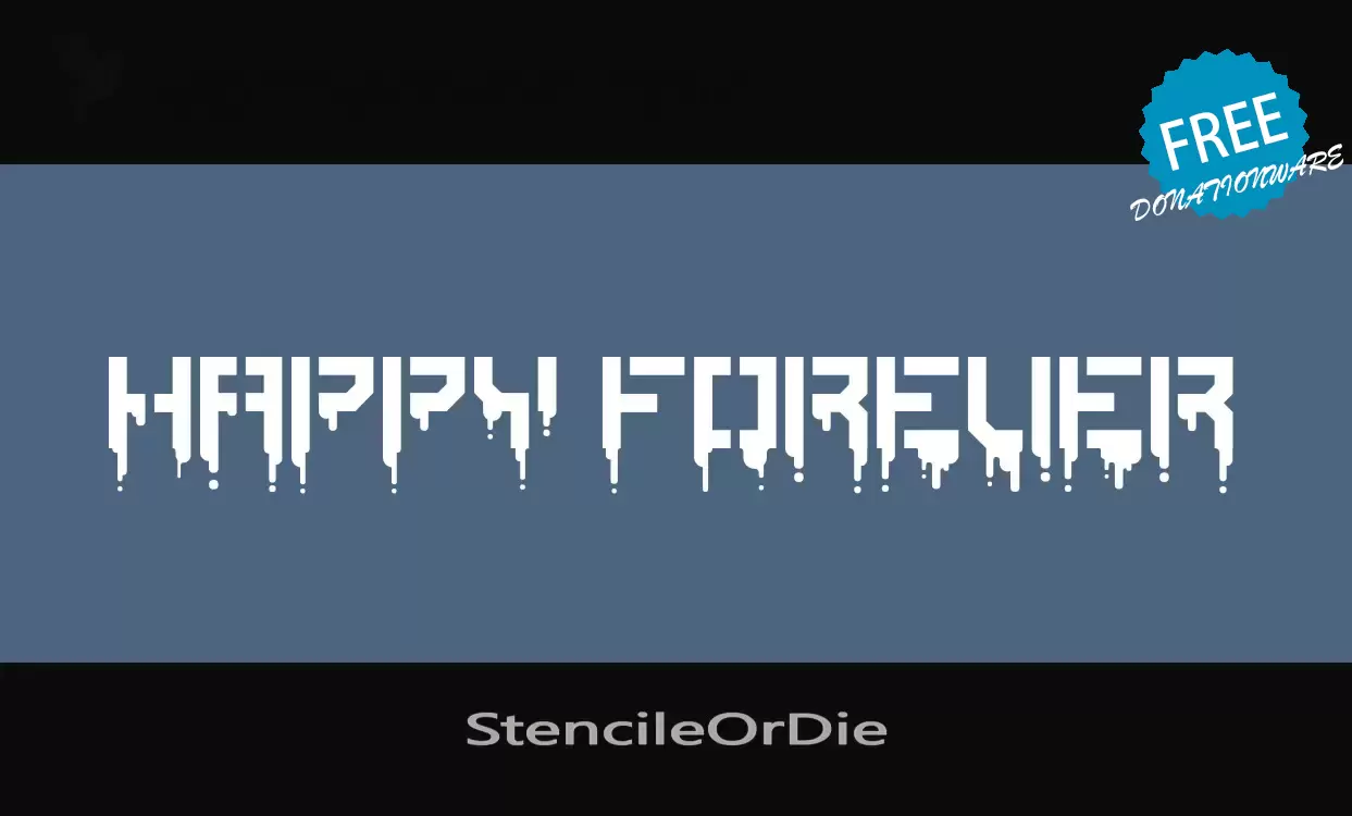 Font Sample of StencileOrDie