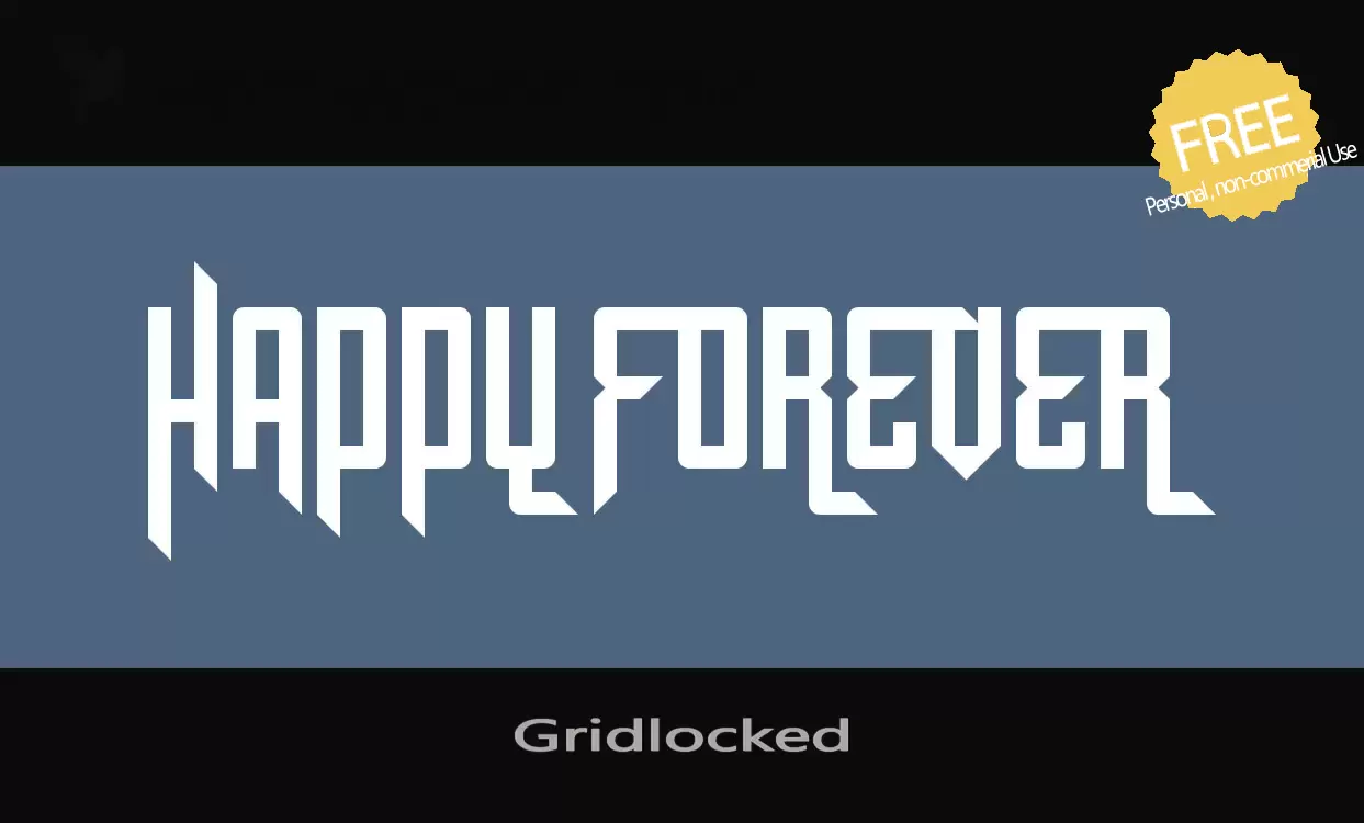 「Gridlocked」字体效果图