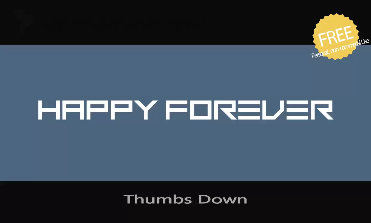 Font Sample of Thumbs-Down