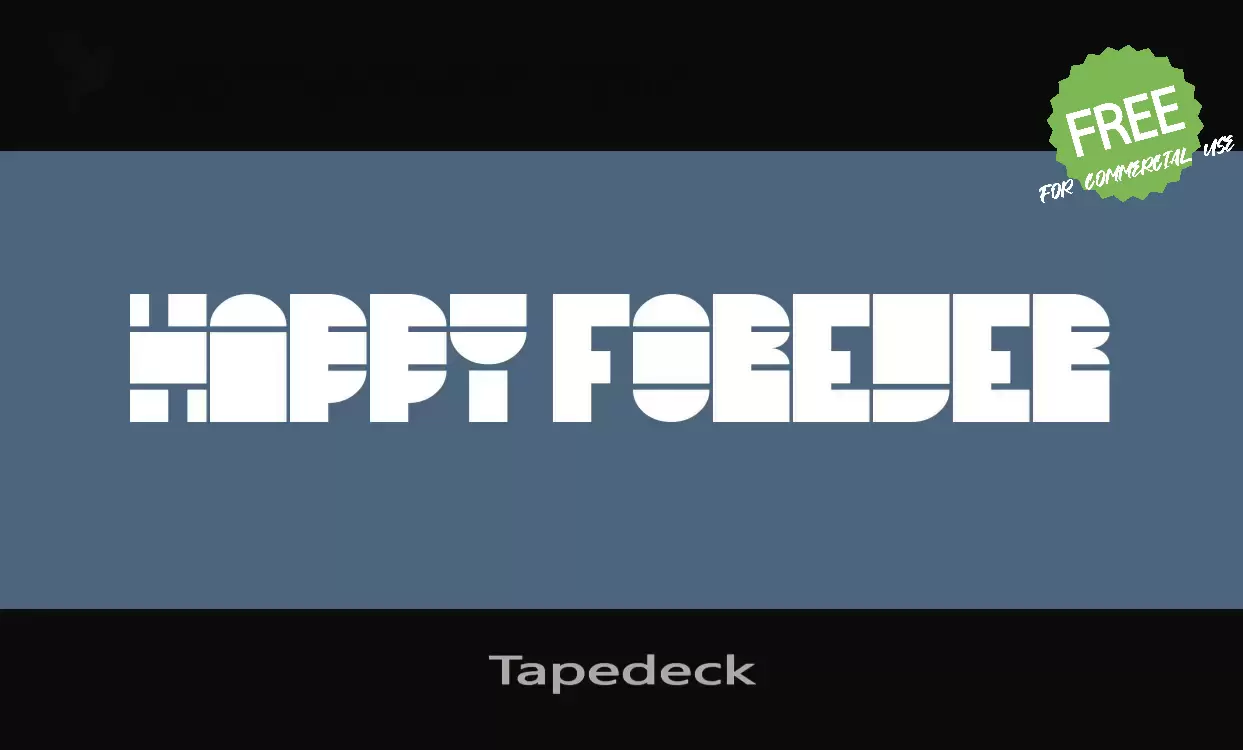 「Tapedeck」字体效果图