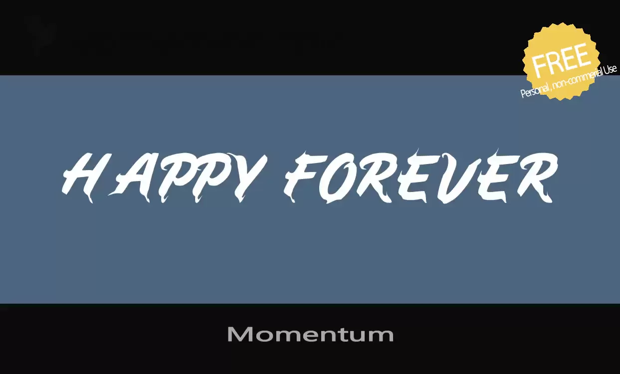 Font Sample of Momentum