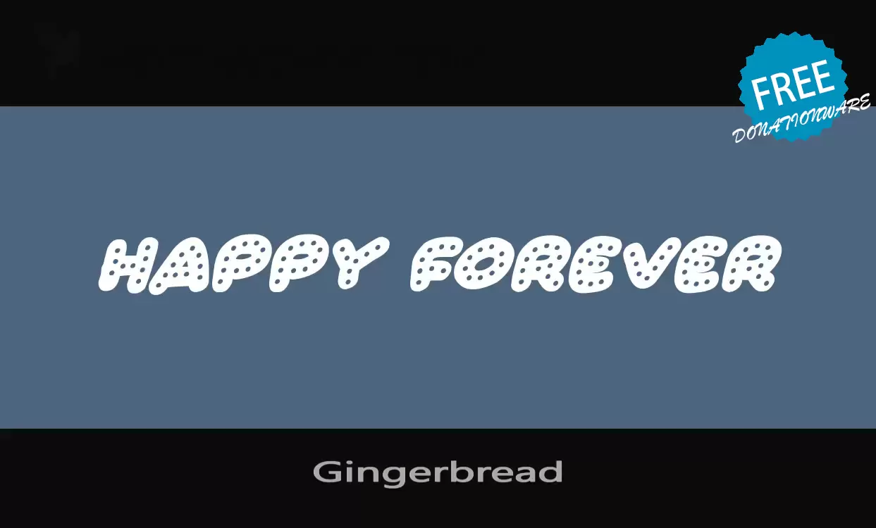 「Gingerbread」字体效果图