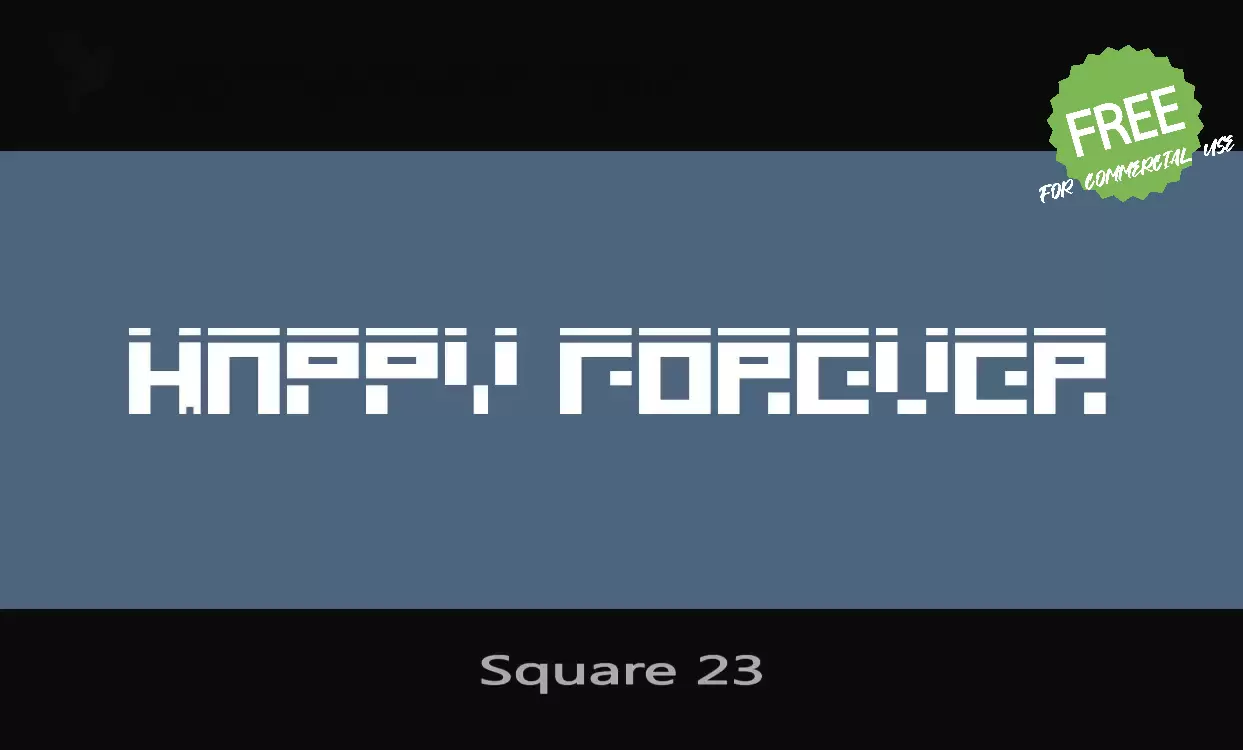 Font Sample of Square-23