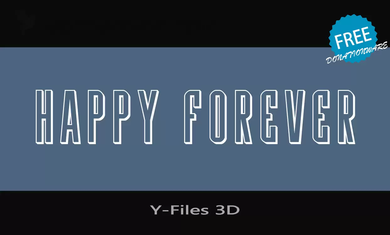 「Y-Files-3D」字体效果图