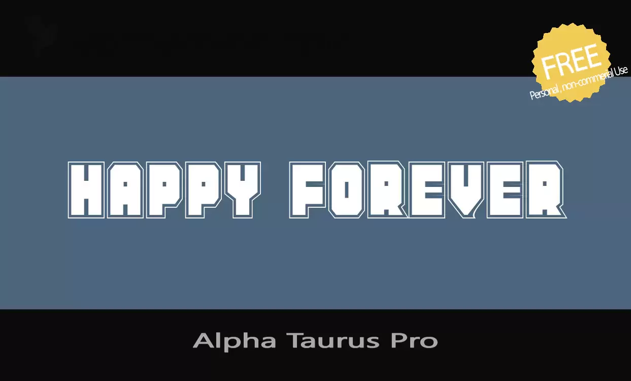 「Alpha-Taurus-Pro」字体效果图