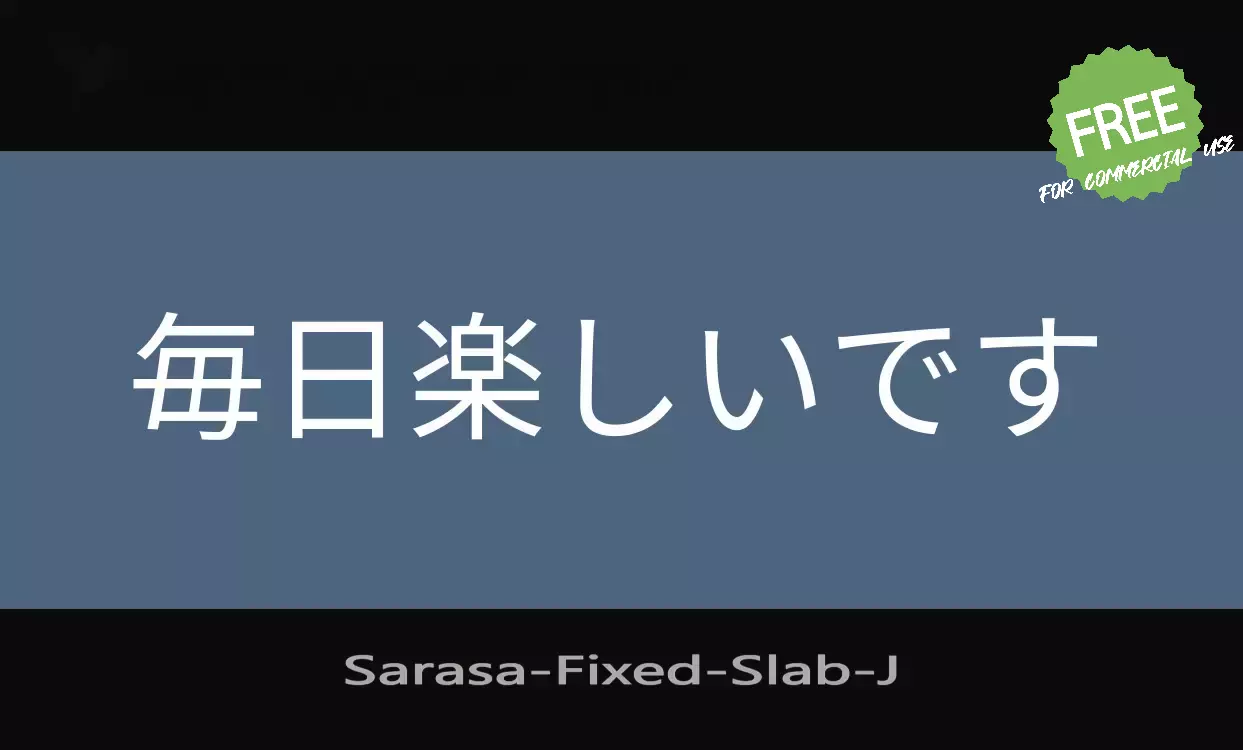 Font Sample of Sarasa-Fixed-Slab