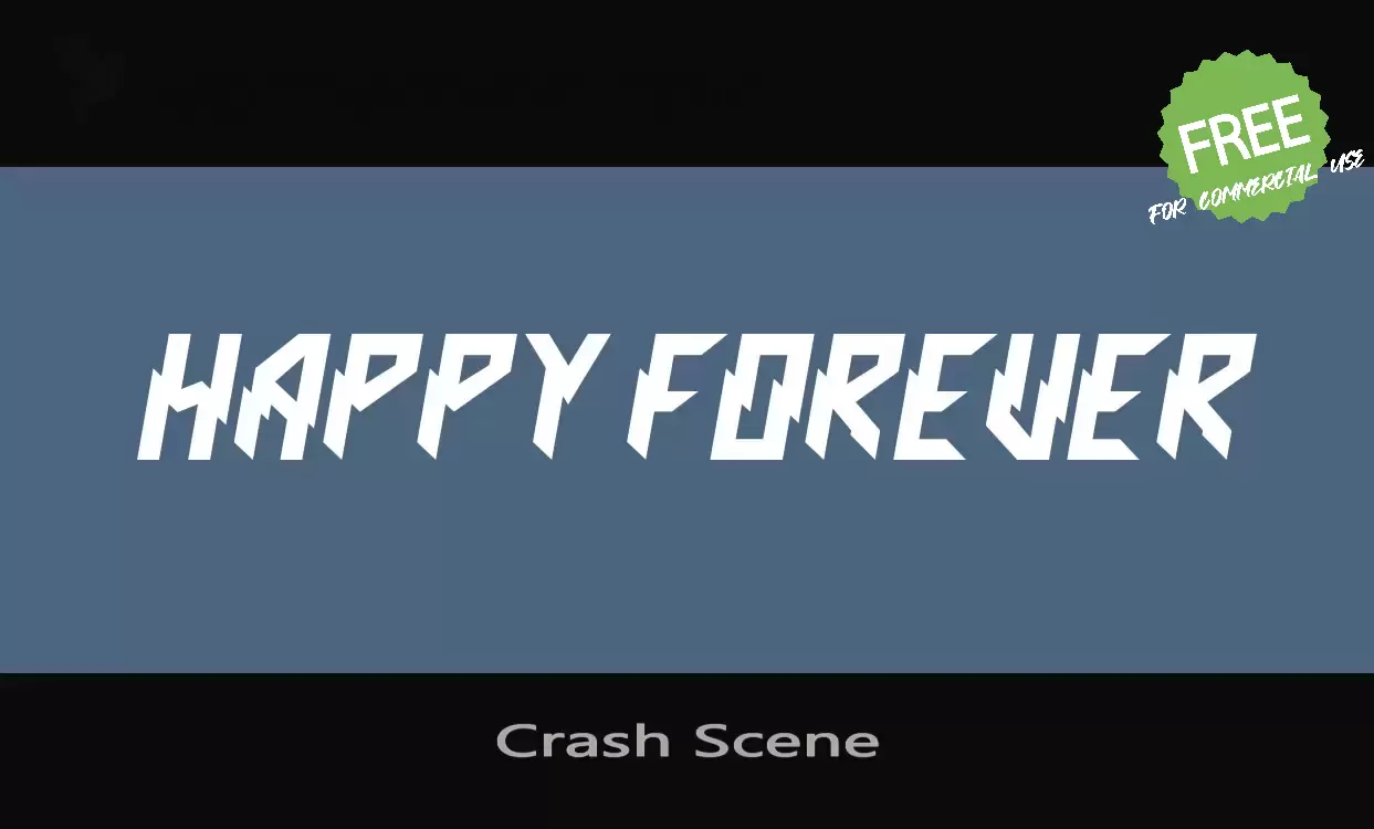 Font Sample of Crash-Scene