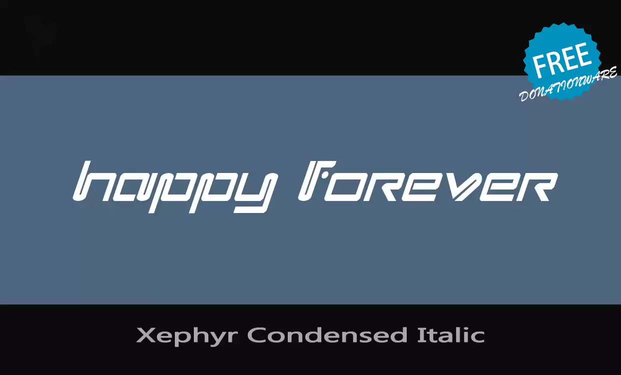 Sample of Xephyr-Condensed-Italic