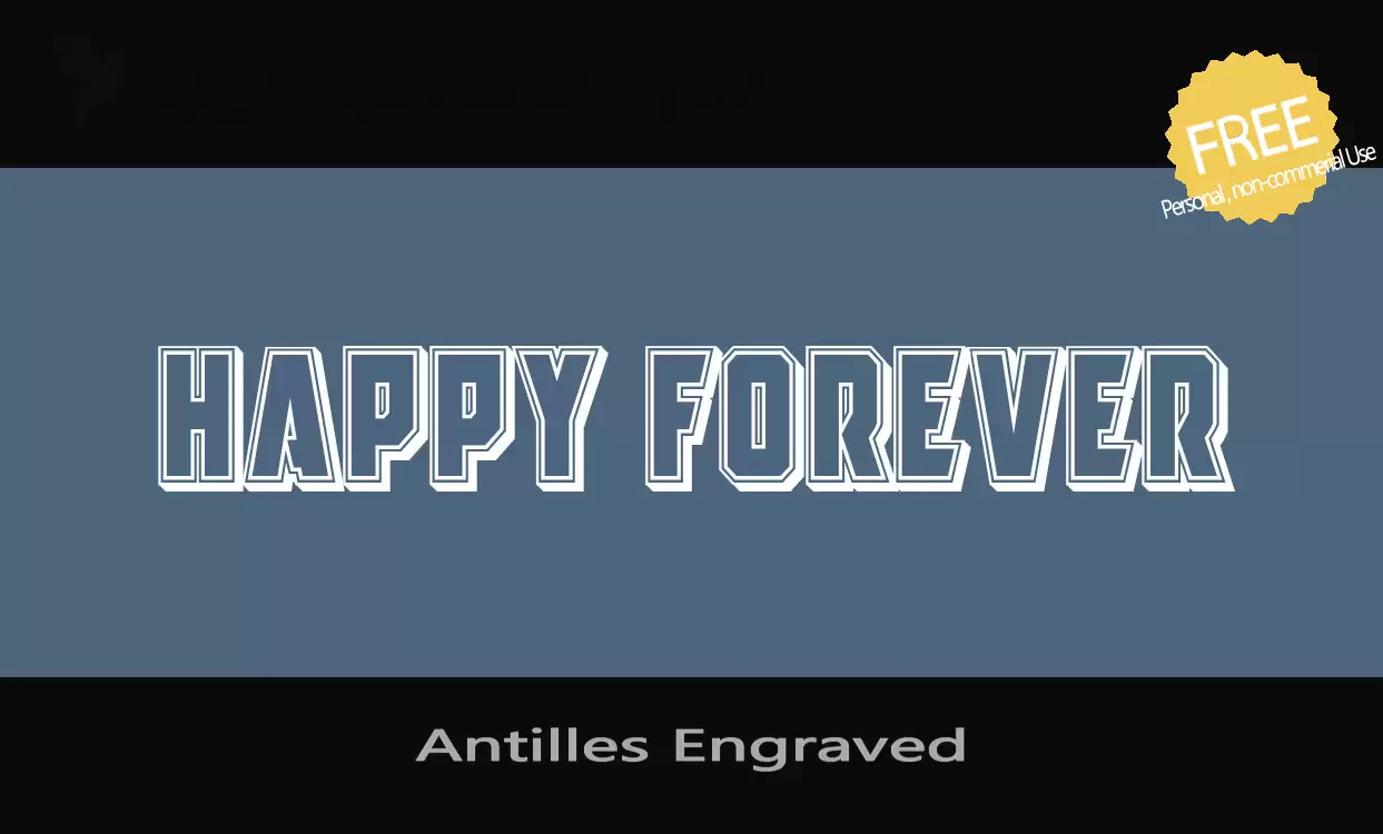 「Antilles-Engraved」字体效果图