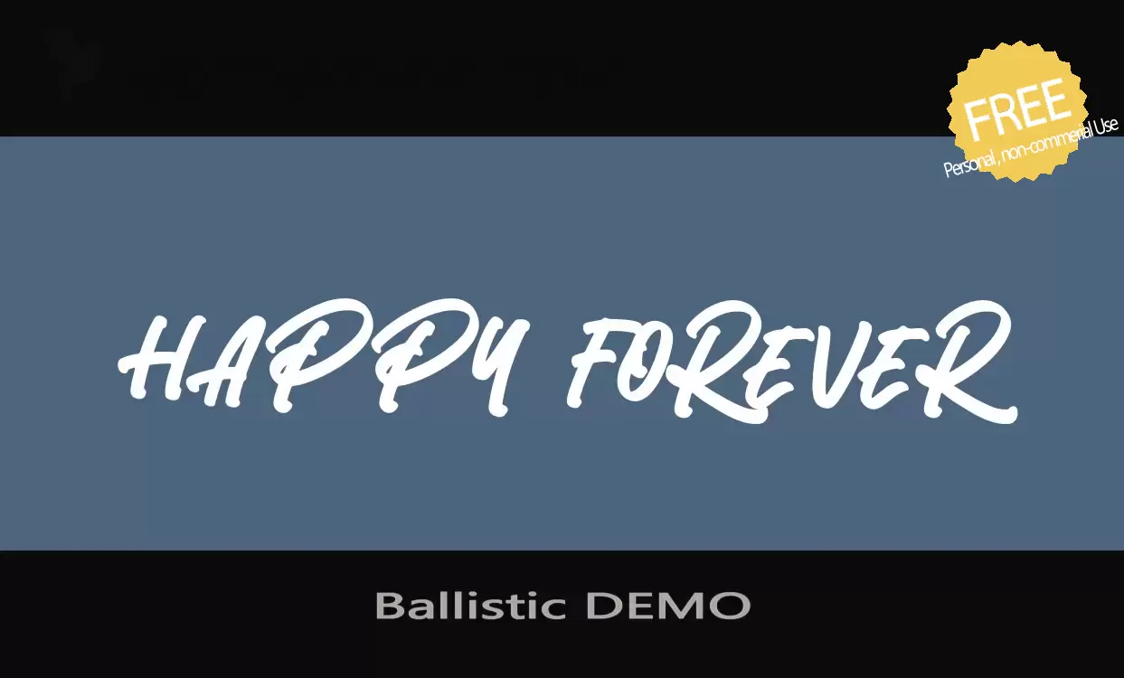 「Ballistic-DEMO」字体效果图