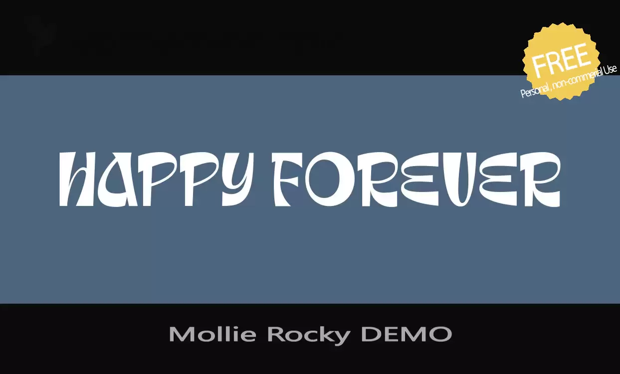 Font Sample of Mollie-Rocky-DEMO