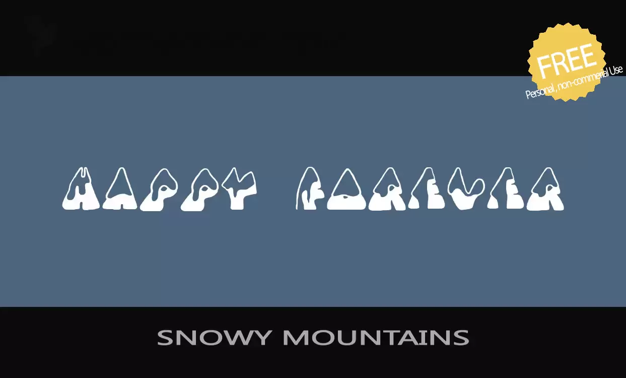 「SNOWY-MOUNTAINS」字体效果图