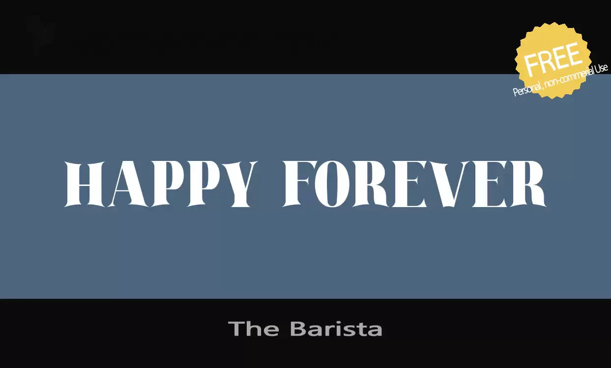 「The-Barista」字体效果图