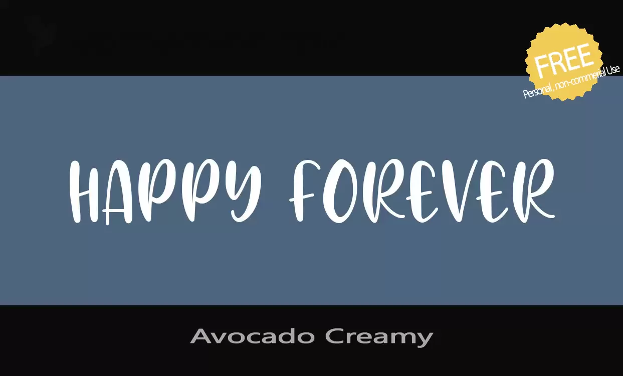 「Avocado-Creamy」字体效果图