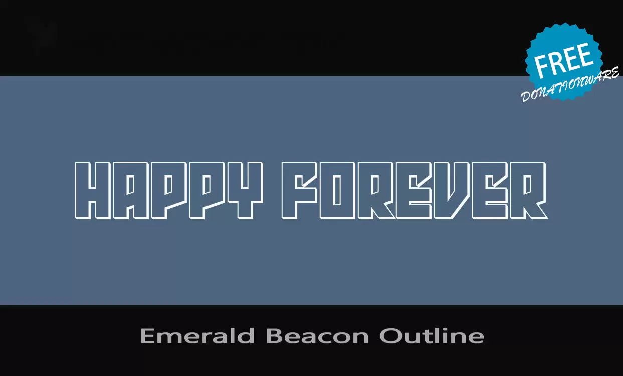 Font Sample of Emerald-Beacon-Outline