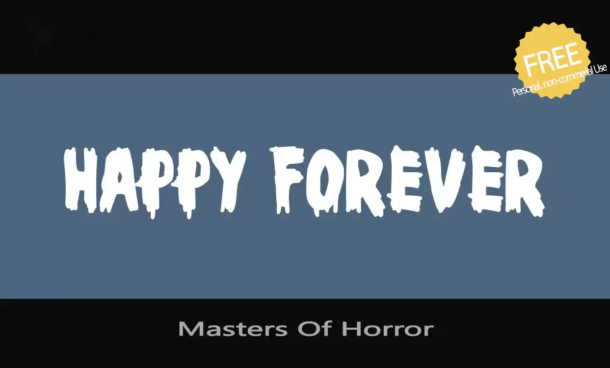 「Masters-Of-Horror」字体效果图