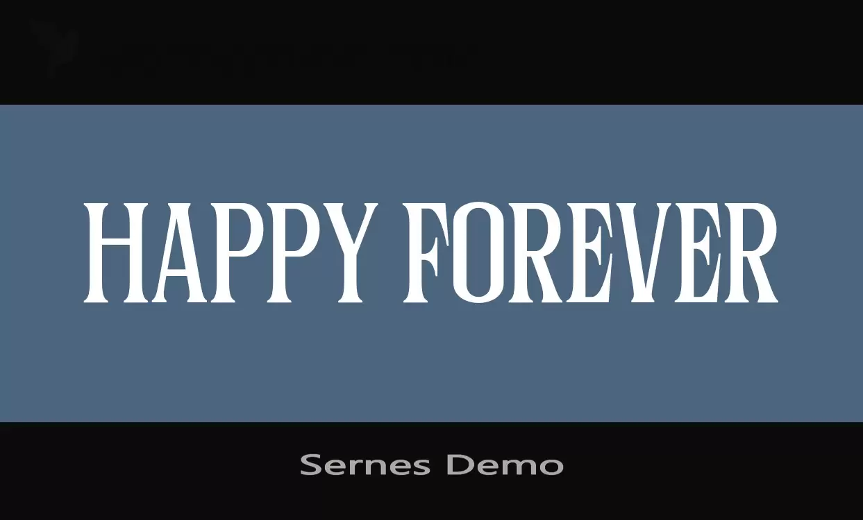 Font Sample of Sernes-Demo