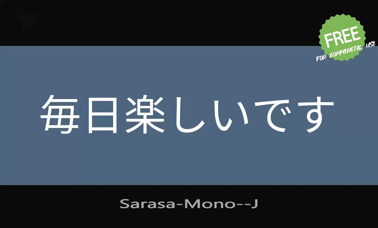 「Sarasa-Mono-」字体效果图