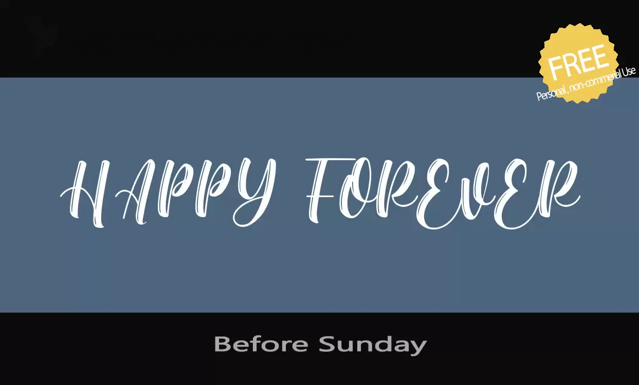 Font Sample of Before-Sunday