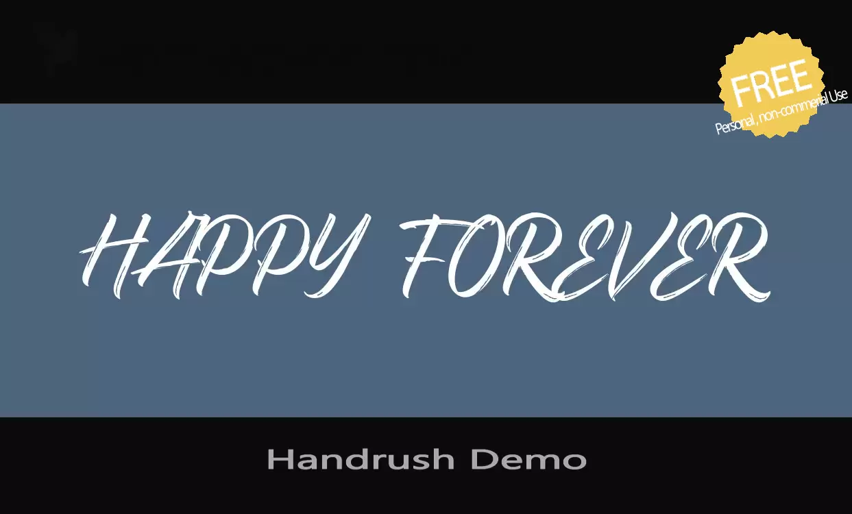 「Handrush-Demo」字体效果图