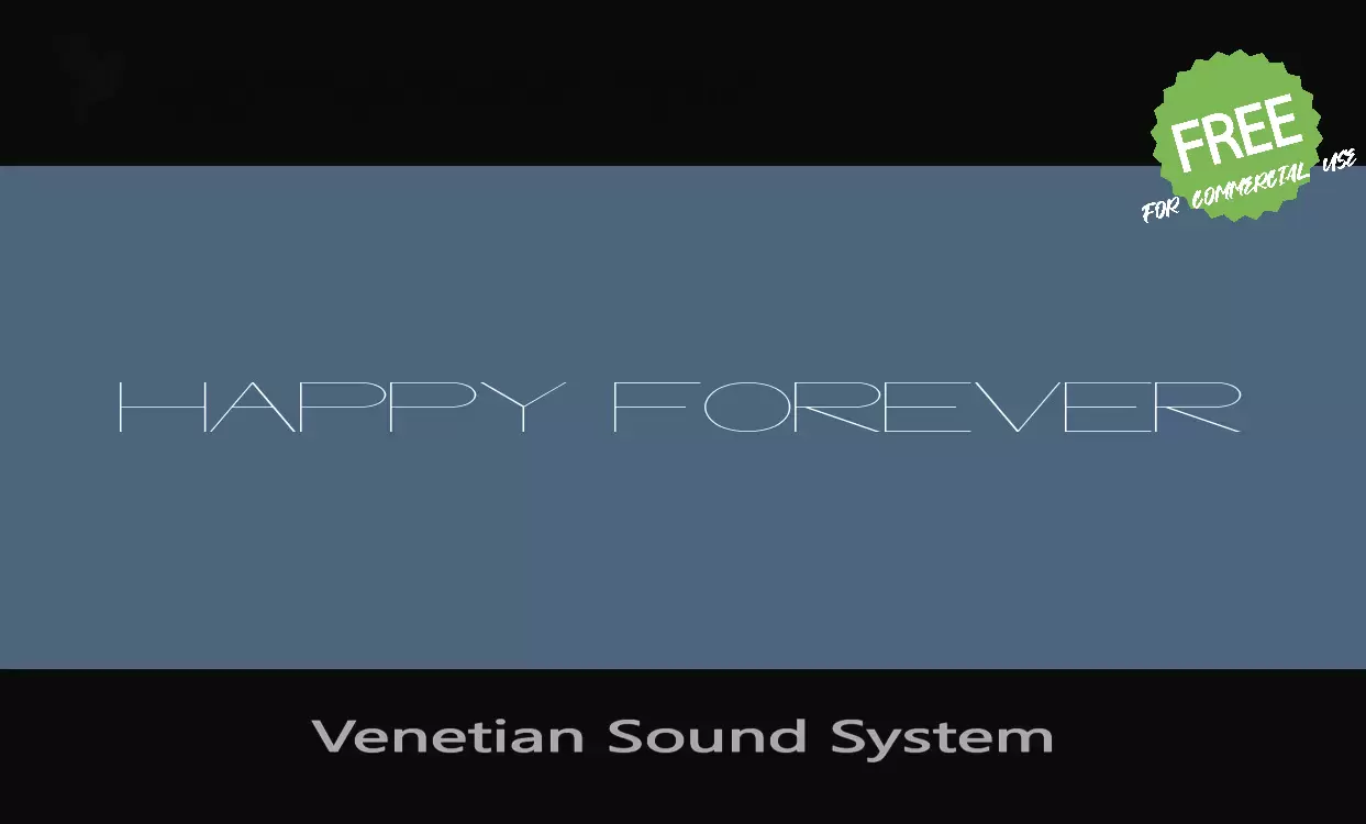 「Venetian-Sound-System」字体效果图