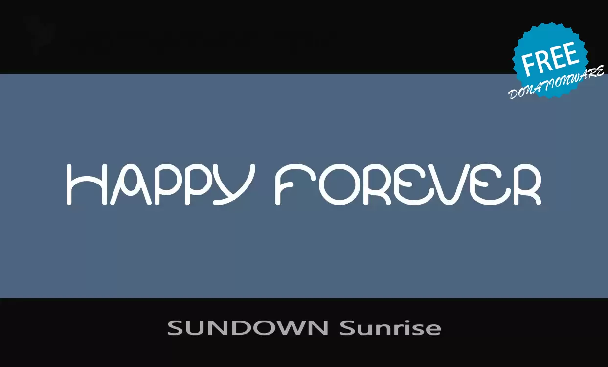 Font Sample of SUNDOWN-Sunrise