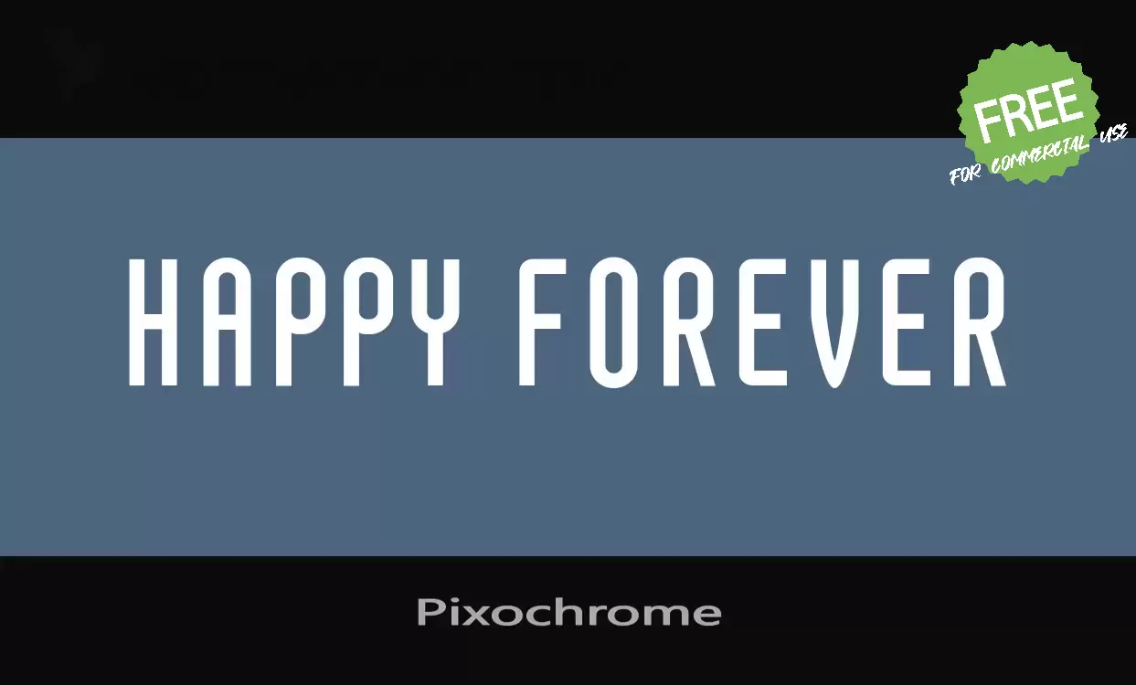 Font Sample of Pixochrome