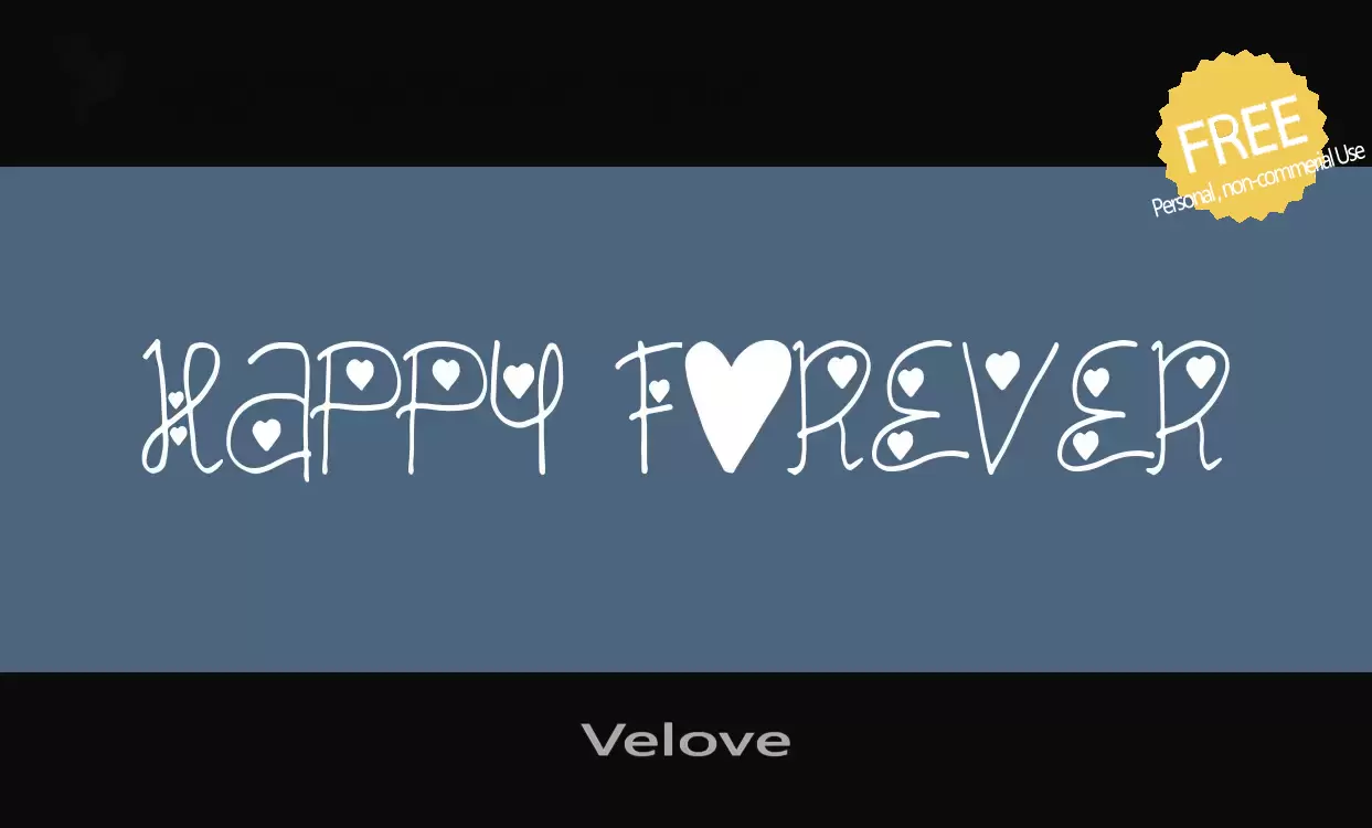 「Velove」字体效果图