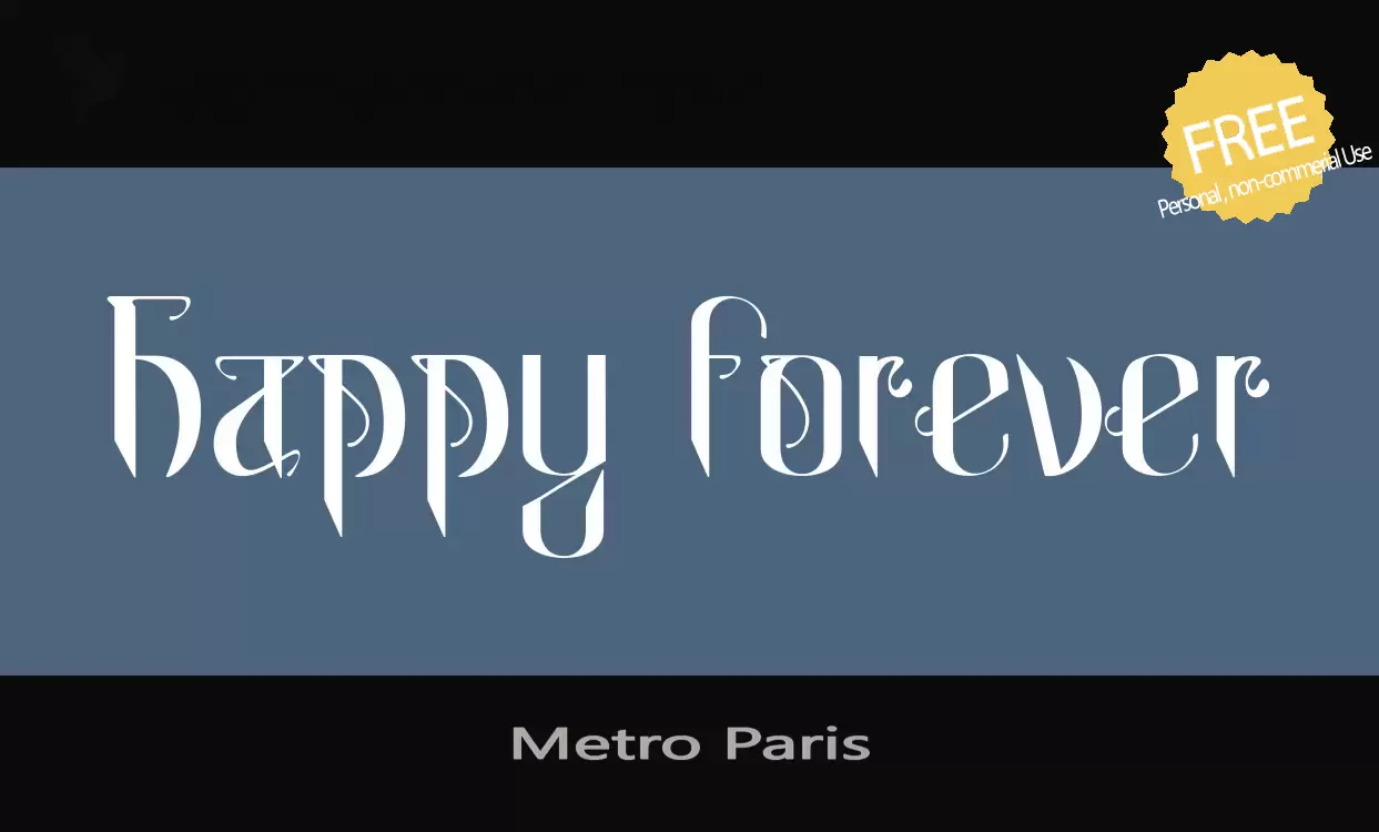 「Metro-Paris」字体效果图